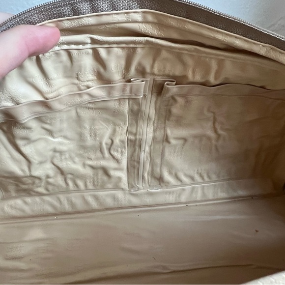 Vintage Christian Dior Vanity Bag CD Logo Stripe Travel Toiletry Case Cosmetic - Picture 9 of 16